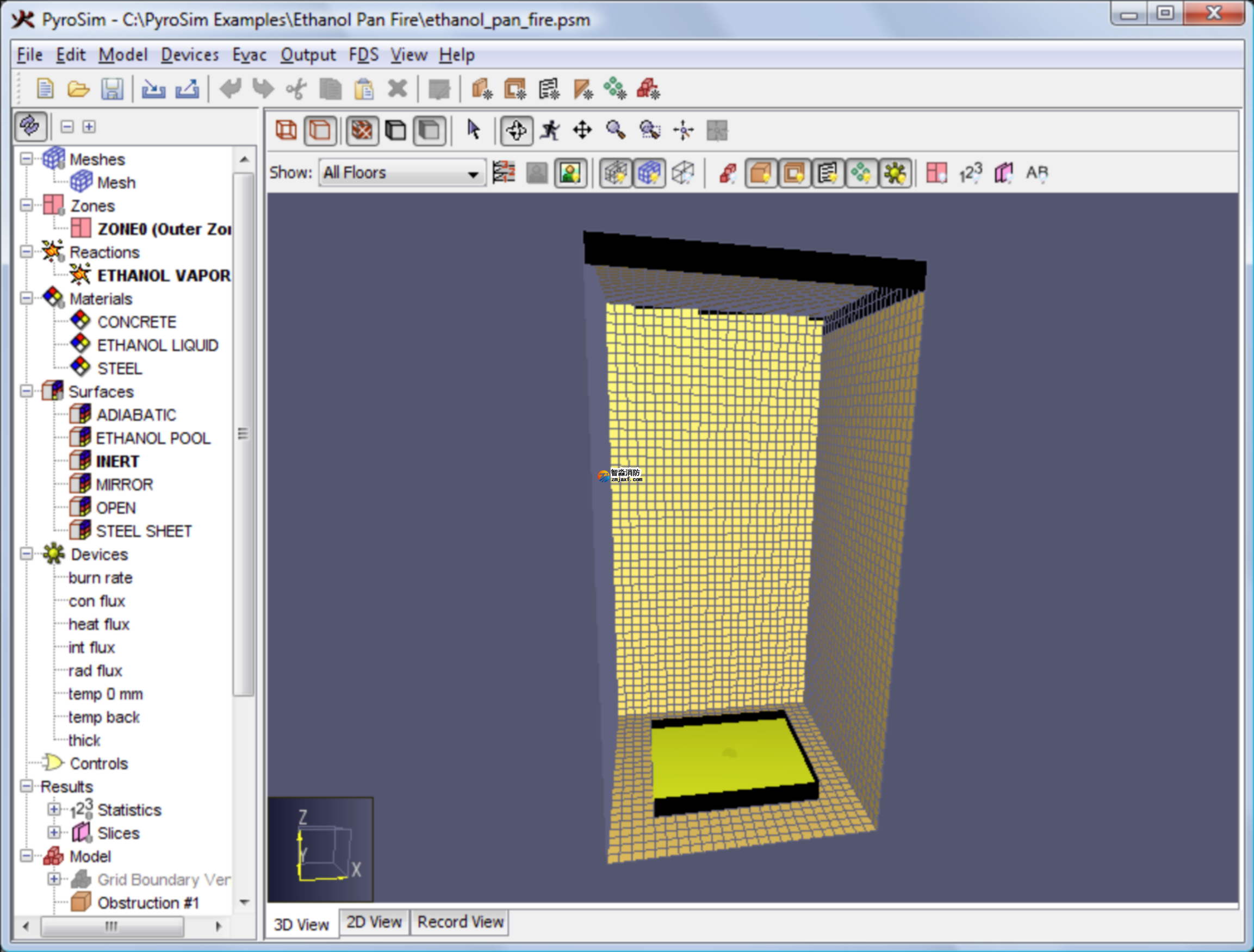 Pyrosim煙氣流動模擬軟件安裝及使用說明